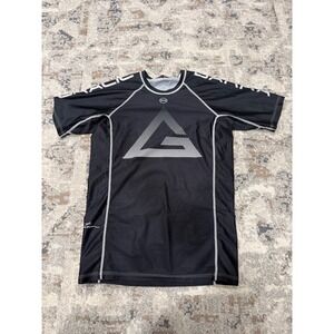 Gracie Barra Equipe Edition BJJ Rash Guard Mens Small Black Short Sleeve MMA